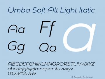 UmbaSoft-AltLightItalic Version 2.020 | w-rip DC20181205图片样张