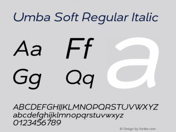 UmbaSoft-Italic Version 2.020 | w-rip DC20181205图片样张