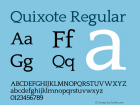 Quixote Regular Version 1.000 | w-rip DC20180920图片样张