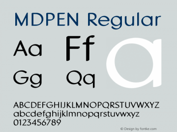 MDPEN-Regular Version 1.000 | w-rip DC20180515图片样张