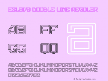 EslavaDoubleLine 001.000图片样张
