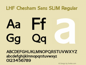 LHF Chesham Sans SLIM Regular Macromedia Fontographer 4.1.5 1/17/03图片样张