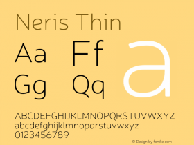 Neris-Thin Version 1.000;PS 001.000;hotconv 1.0.70;makeotf.lib2.5.58329图片样张