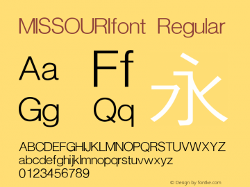 MISSOURIfont Version 2.0.1图片样张