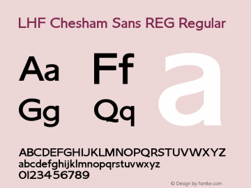 LHF Chesham Sans REG Regular Macromedia Fontographer 4.1.5 1/17/03图片样张