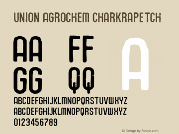 Union Agrochem Charkrapetch Macromedia Fontographer 4.1 27.12.2003 Font Sample