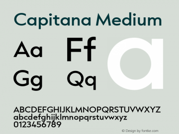 Capitana Medium Version 1.024;hotconv 1.0.109;makeotfexe 2.5.65596图片样张