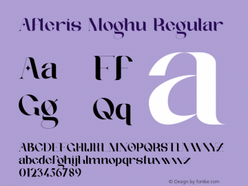 Afteris Moghu Version 1.018;Fontself Maker 3.5.6图片样张