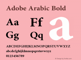 AdobeArabic-Bold Version 1.017图片样张