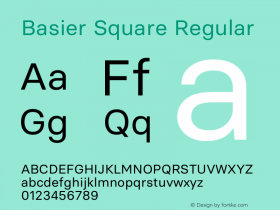 Basier Square Regular Version 1.000 | wf-rip DC20180210图片样张