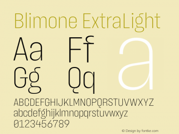 Blimone-ExtraLight Version 1.000 | wf-rip DC20190615图片样张