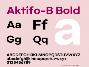 Aktifo-B-Bold Version 1.000 | wf-rip DC20190125图片样张