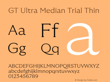 GT Ultra Median Trial Thin Version 1.000;FEAKit 1.0图片样张