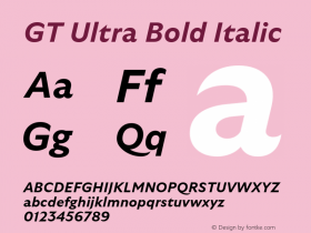 GT Ultra Bold Italic Version 1.000;FEAKit 1.0图片样张