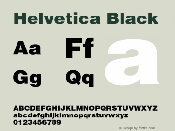 Helvetica Black 001.000图片样张