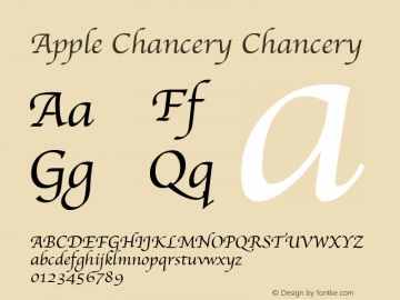 Apple Chancery Chancery 1.0图片样张