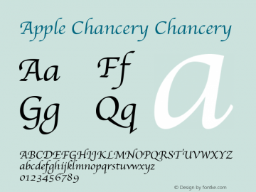 Apple Chancery Chancery 4.1d1图片样张