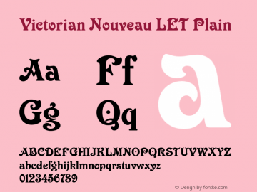 Victorian Nouveau LET Plain 1.0 Font Sample