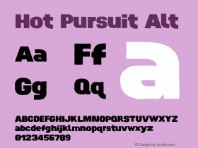 Hot Pursuit Alt Version 1.003;Fontself Maker 3.5.7图片样张