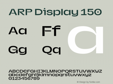 ARP Display 150 Version 1.000;PS 001.000;hotconv 1.0.88;makeotf.lib2.5.64775图片样张