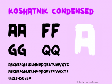 Koshatnik Condensed Version 1.001 | wf-rip DC20110520图片样张