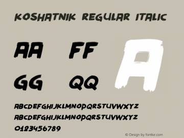 Koshatnik Italic Version 1.001 | wf-rip DC20110520图片样张