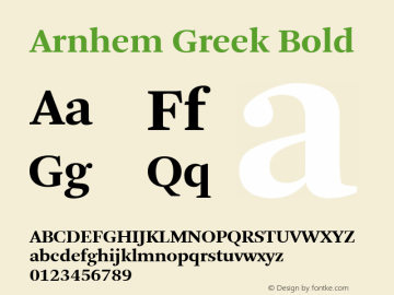 Arnhem Greek Bold Version 1.001 | web-TT图片样张