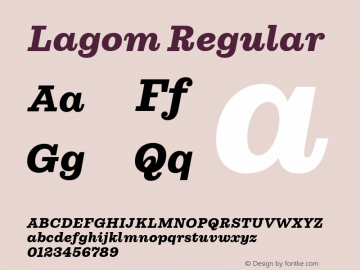 Lagom Bold Italic Version 1.00图片样张