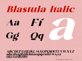 Blastula-Italic Version 1.001图片样张