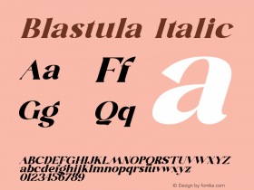 Blastula Italic Version 1.001图片样张