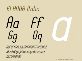 ELANOB-Italic Version 1.000图片样张