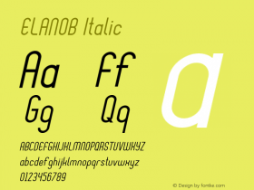 ELANOB Italic Version 1.000图片样张