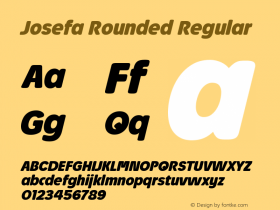 Josefa Rounded Bold Italic Version 1.011图片样张