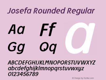 Josefa Rounded Book Italic Version 1.011图片样张