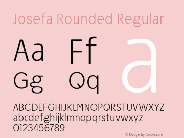 Josefa Rounded ExtraLight Version 1.007图片样张