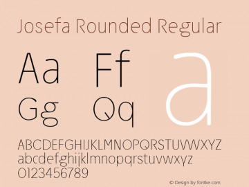 Josefa Rounded Thin Version 1.009图片样张