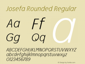 Josefa Rounded XtraLight Italic Version 1.011图片样张