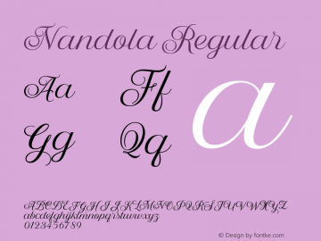 Nandola Regular Version 1.000;hotconv 1.0.109;makeotfexe 2.5.65596图片样张