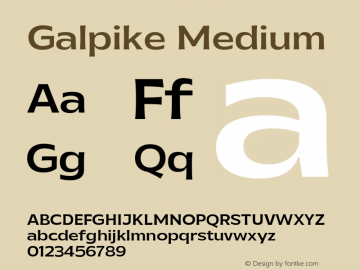 Galpike-Medium Version 1.000图片样张