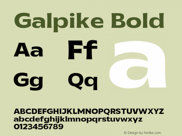 Galpike-Bold Version 1.000图片样张