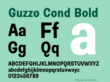 Guzzo Cond Bold Version 1.00图片样张