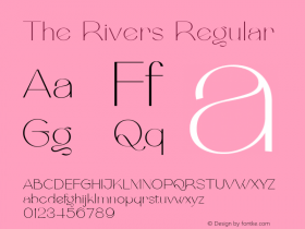 The Rivers Regular FontLab 7图片样张