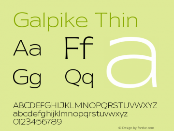 Galpike Thin Version 1.000图片样张