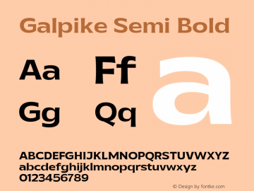 Galpike Semi Bold Version 1.000图片样张