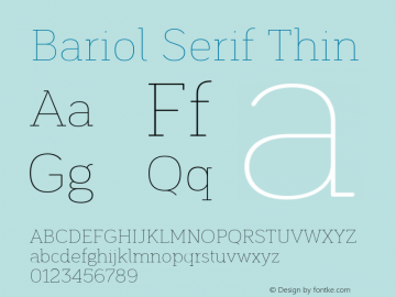 BariolSerif-Thin Version 001.001图片样张