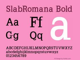 SlabRomana Bold 1.0 2004-03-26 Font Sample