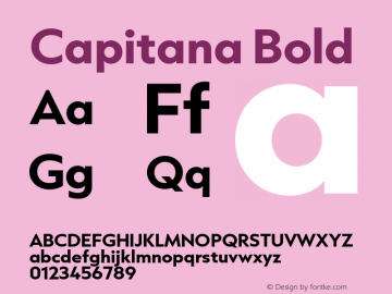 Capitana Bold Version 1.024;hotconv 1.0.109;makeotfexe 2.5.65596图片样张