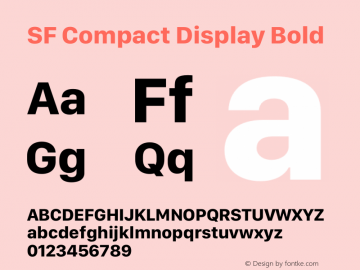 SF Compact Display Bold Version 17.0d11e1图片样张