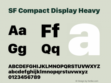 SF Compact Display Heavy Version 17.0d11e1图片样张