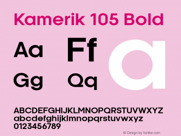 Kamerik105-Bold Version 7.000图片样张